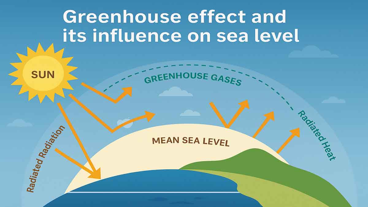 Greenhouse effect on sea level