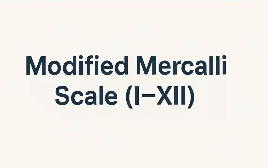 Modified Mercalli Scale: Understanding Earthquake Intensity (I–XII)