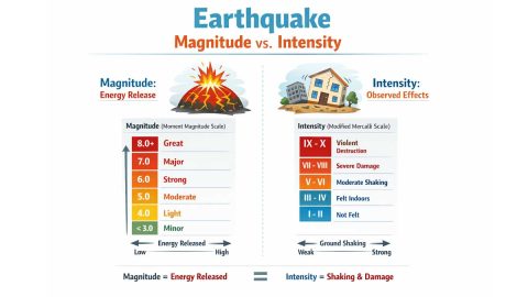 Magnitude vs Intensity: What’s the Difference in Earthquakes?