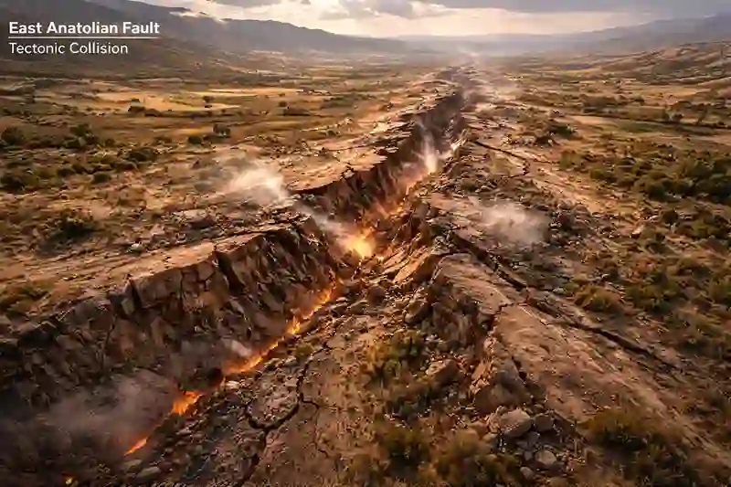 East Anatolian Fault tectonic collision
