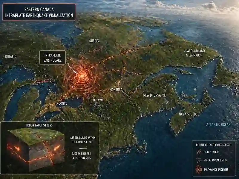 Eastern Canada intraplate earthquake visualization