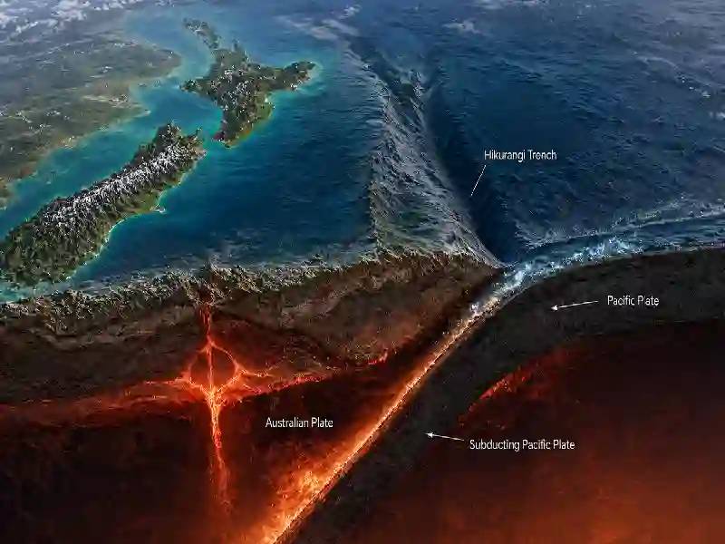 Hikurangi subduction zone New Zealand