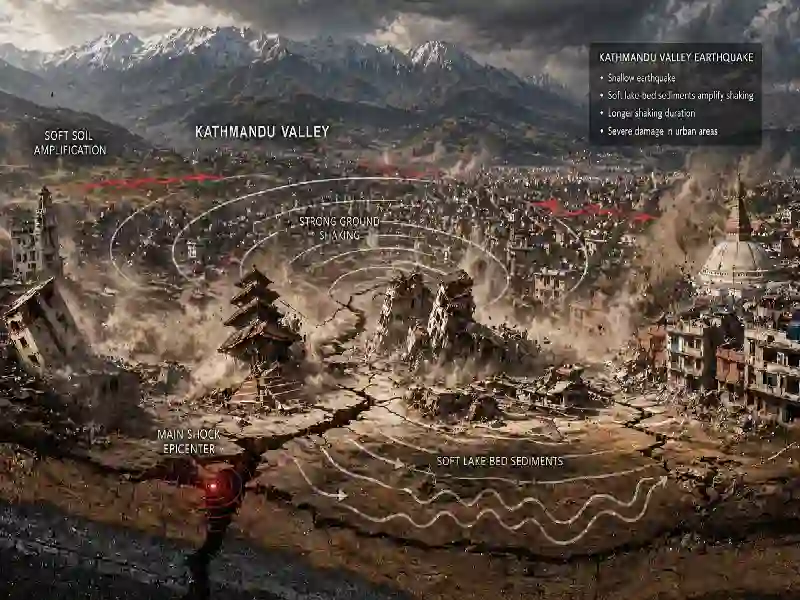 Kathmandu valley earthquake shaking