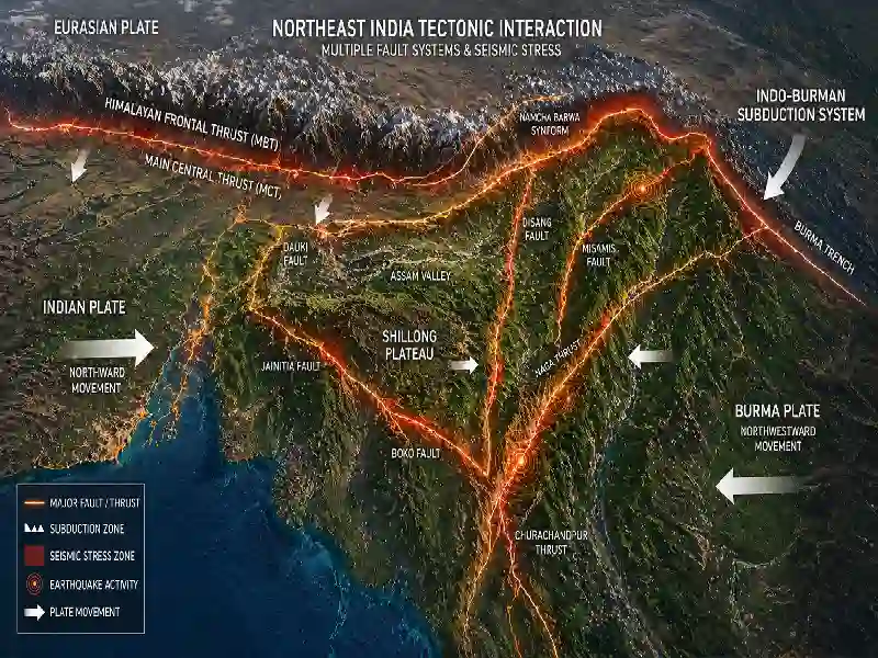 Northeast India tectonic interaction