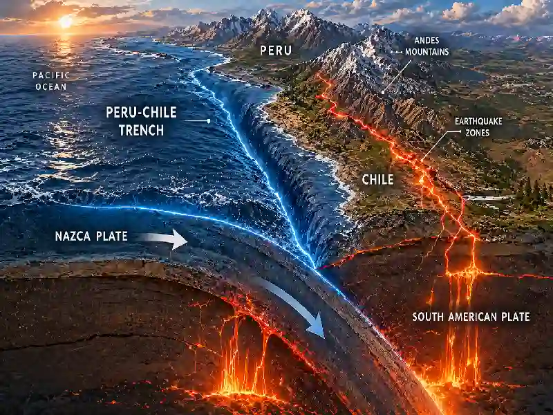 Peru-Chile trench subduction zone