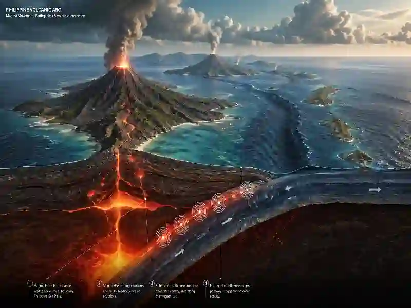 Philippines volcanic arc magma movement