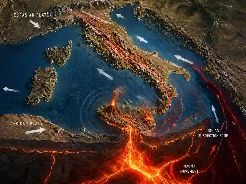 Sicily volcanic arc earthquake interaction