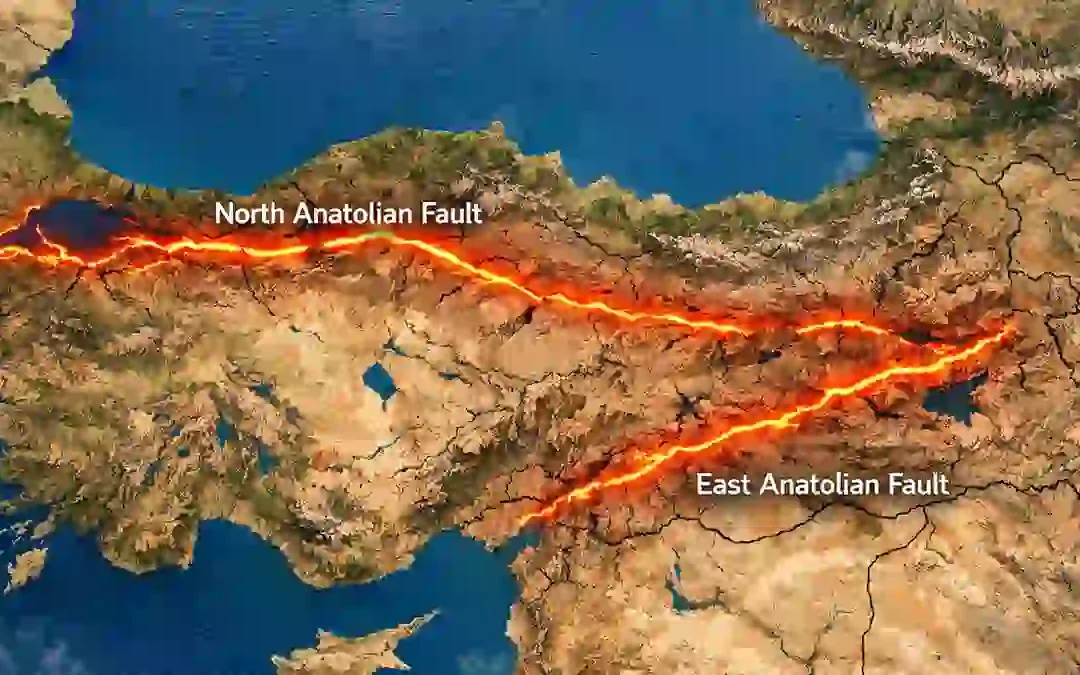 Turkey earthquake map