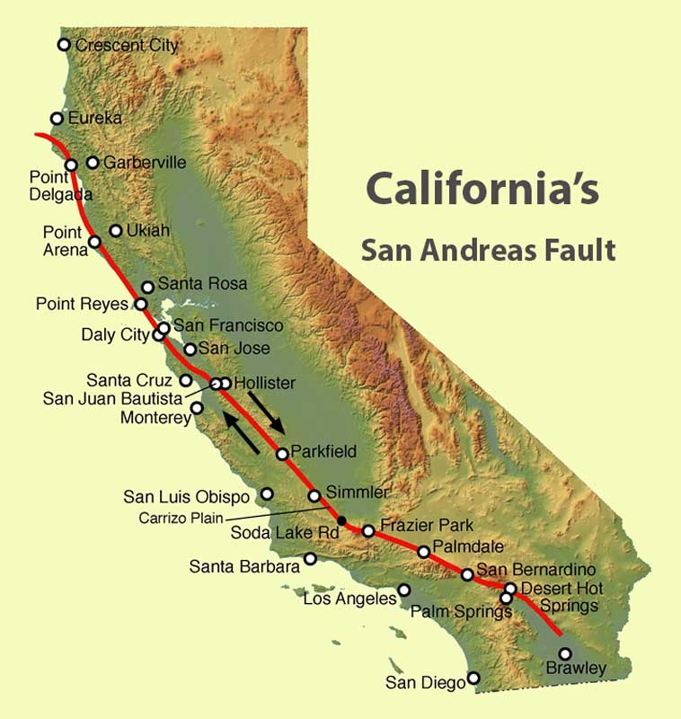 San Andreas Fault Map