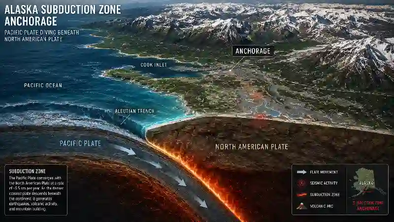 Alaska subduction zone Anchorage