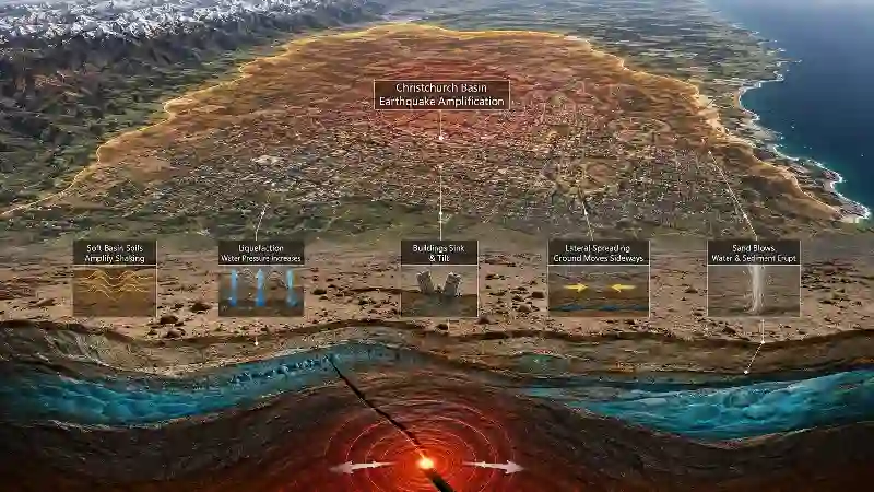 Christchurch basin earthquake amplification