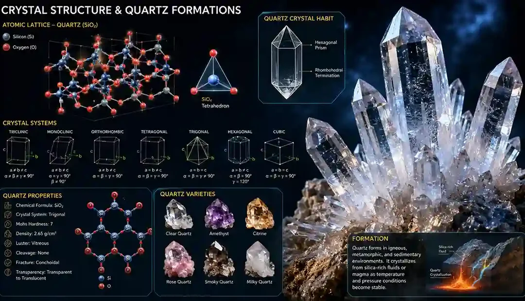 Crystal Structure in Minerals and Crystal Systems