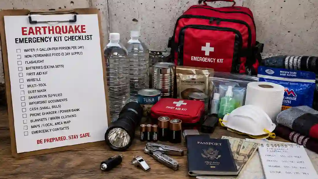 Earthquake Emergency Kit Checklist