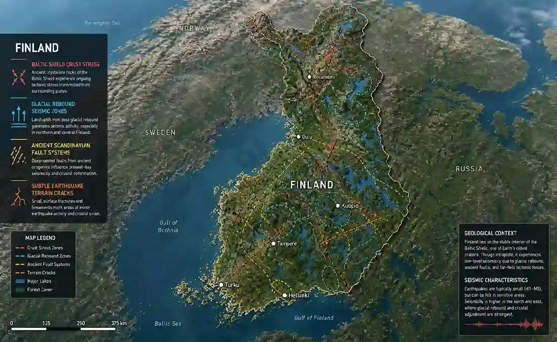 Earthquakes in Finland: Tiny Tremors from an Ancient Crust