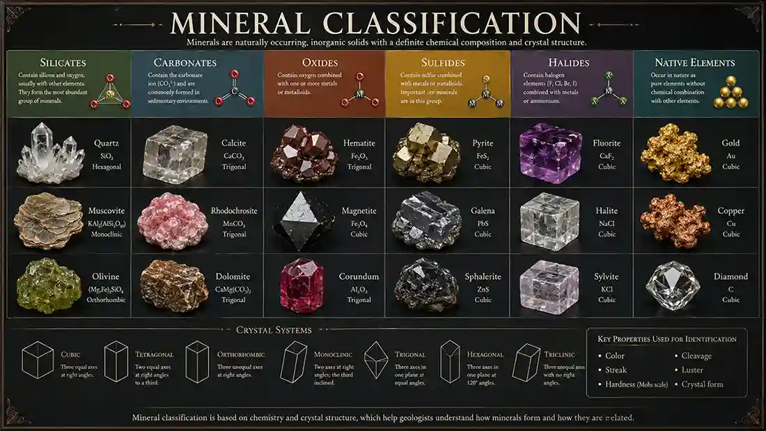 Mineral Classification System in Geology