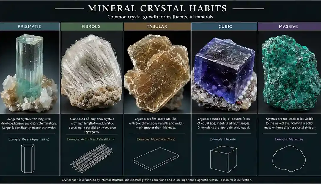 Mineral Habit Explained and Crystal Growth Forms