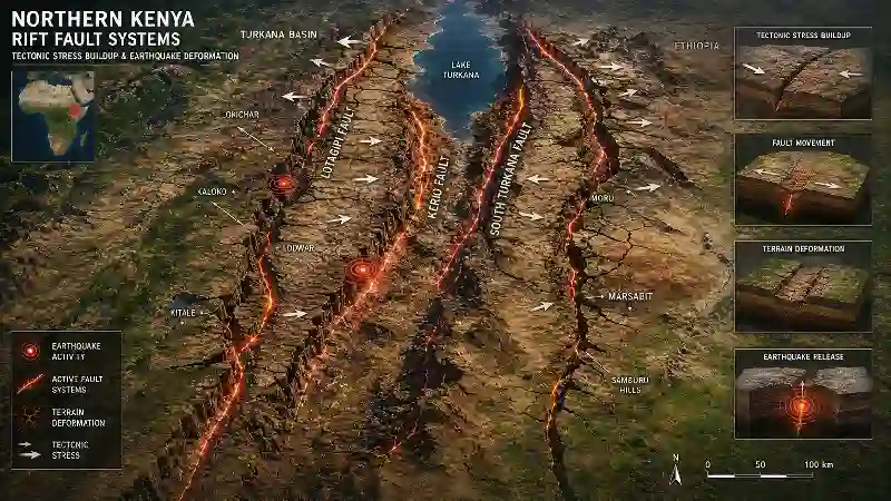 Northern Kenya Rift fault systems