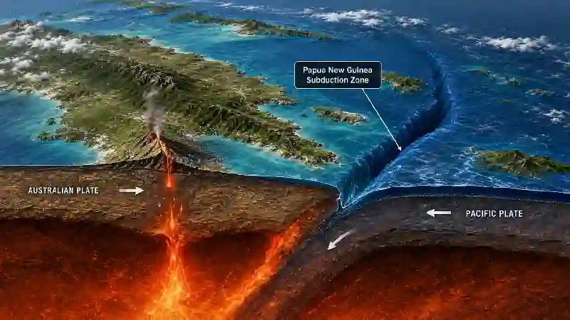 Papua New Guinea subduction zone