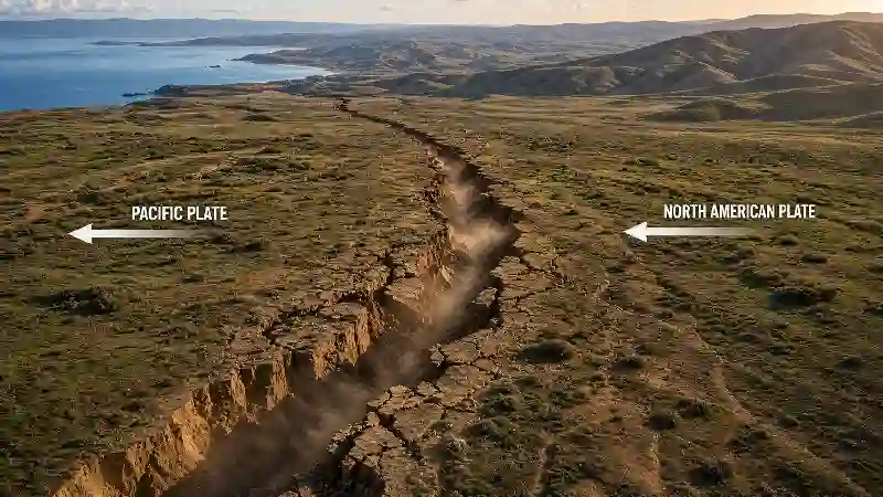 San Andreas Fault Northern California.
