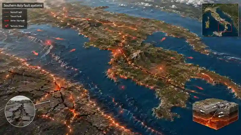 Southern Italy fault systems