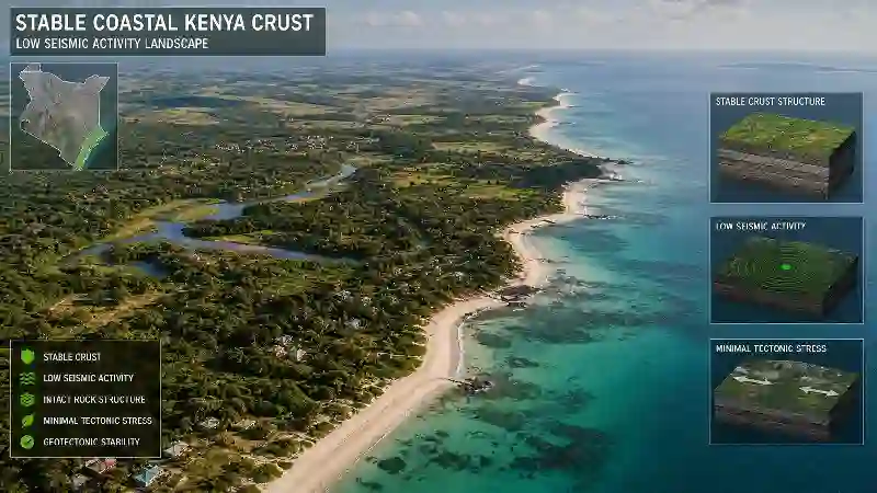 Stable coastal Kenya crust