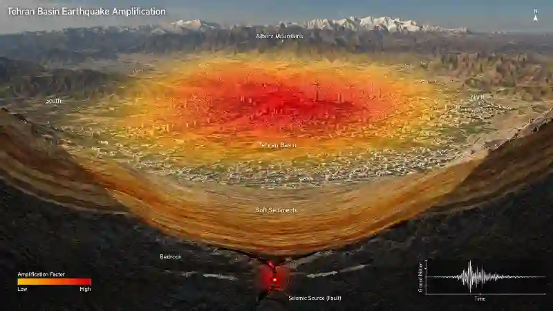 Tehran basin earthquake amplification
