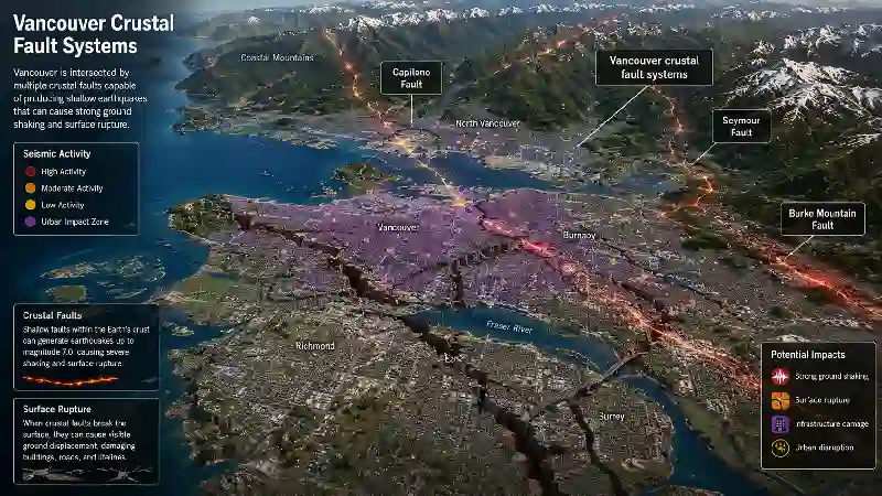 Vancouver crustal fault systems