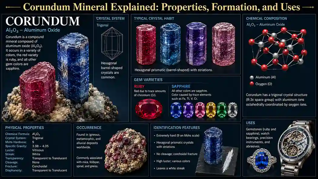 Corundum Mineral Explained: Properties, Formation, and Uses