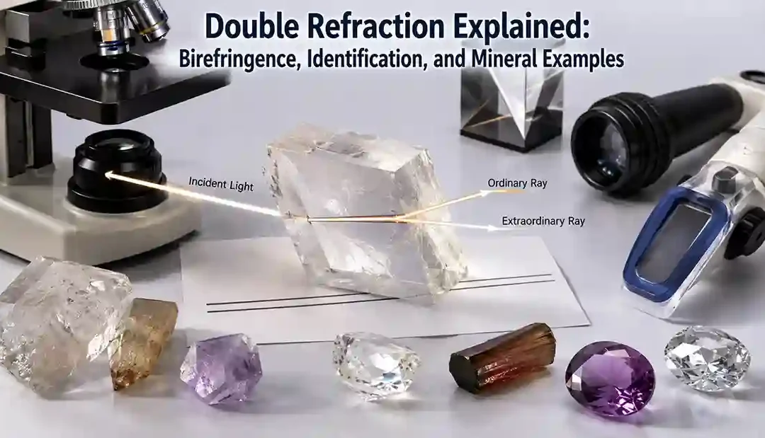 Double Refraction Explained: Birefringence, Identification, and Mineral Examples