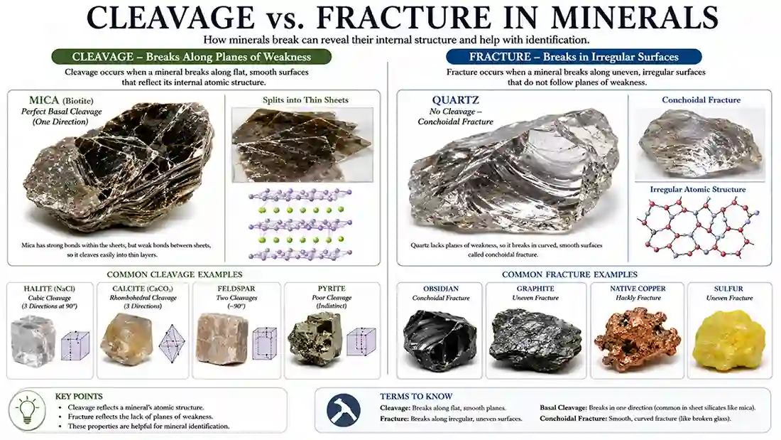 Mineral Cleavage vs Fracture