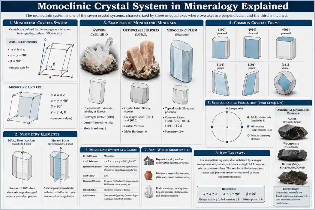 Monoclinic Crystal System in Mineralogy Explained