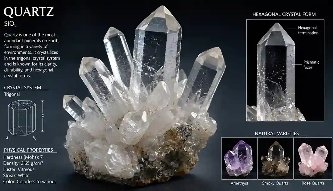 Quartz Mineral Explained: Properties, Formation, and Uses