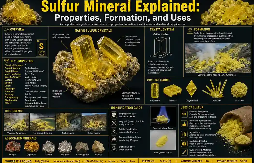 Sulfur Mineral Explained: Properties, Formation, and Uses