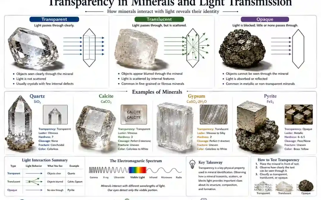 Transparency in Minerals and Light Transmission