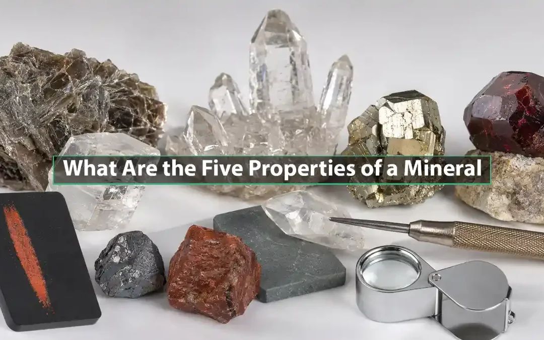 What are the five properties of a mineral?