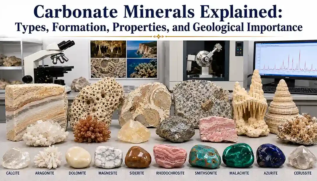 Carbonate Minerals Explained: Types, Formation, Properties, and Geological Importance