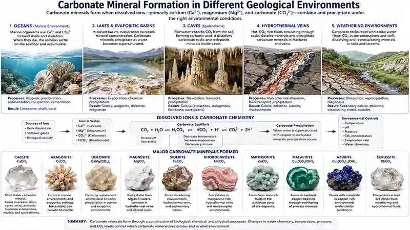 How Carbonate Minerals Form