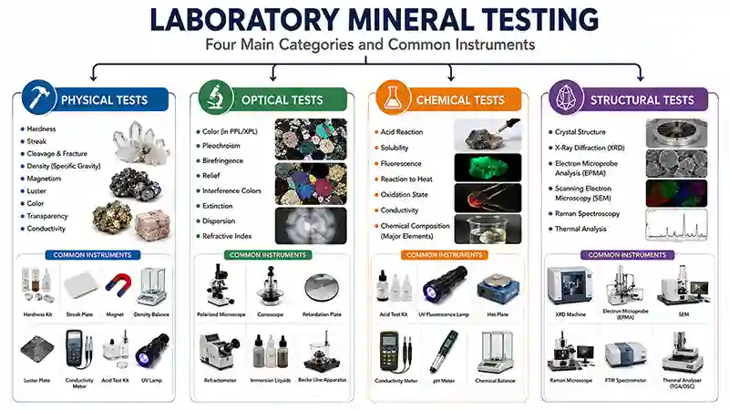 Categories of Laboratory Mineral Tests
