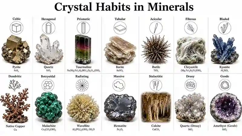 Common Crystal Habits