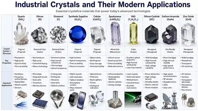Common Industrial Crystals