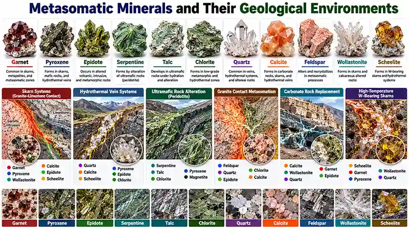 Common Metasomatic Minerals