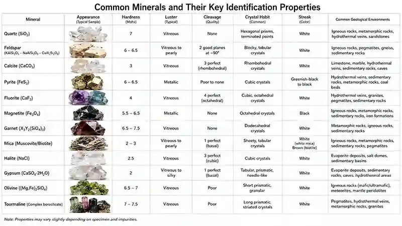 Common Minerals Studied in Mineralogy