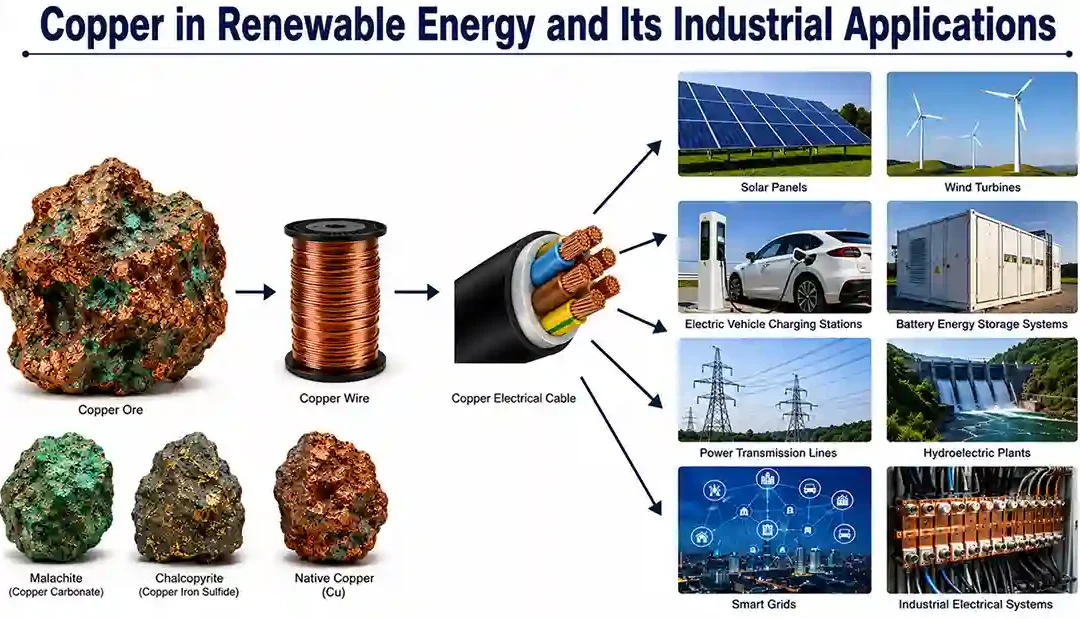 Copper in Renewable Energy and Its Industrial Applications