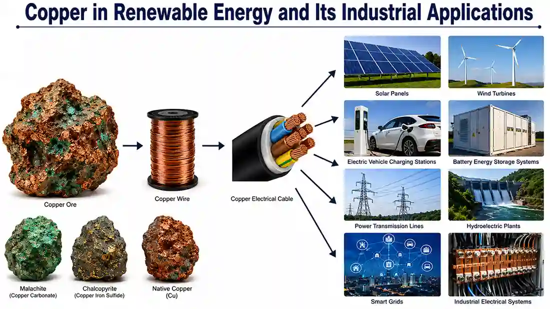 Copper in Renewable Energy and Its Industrial Applications