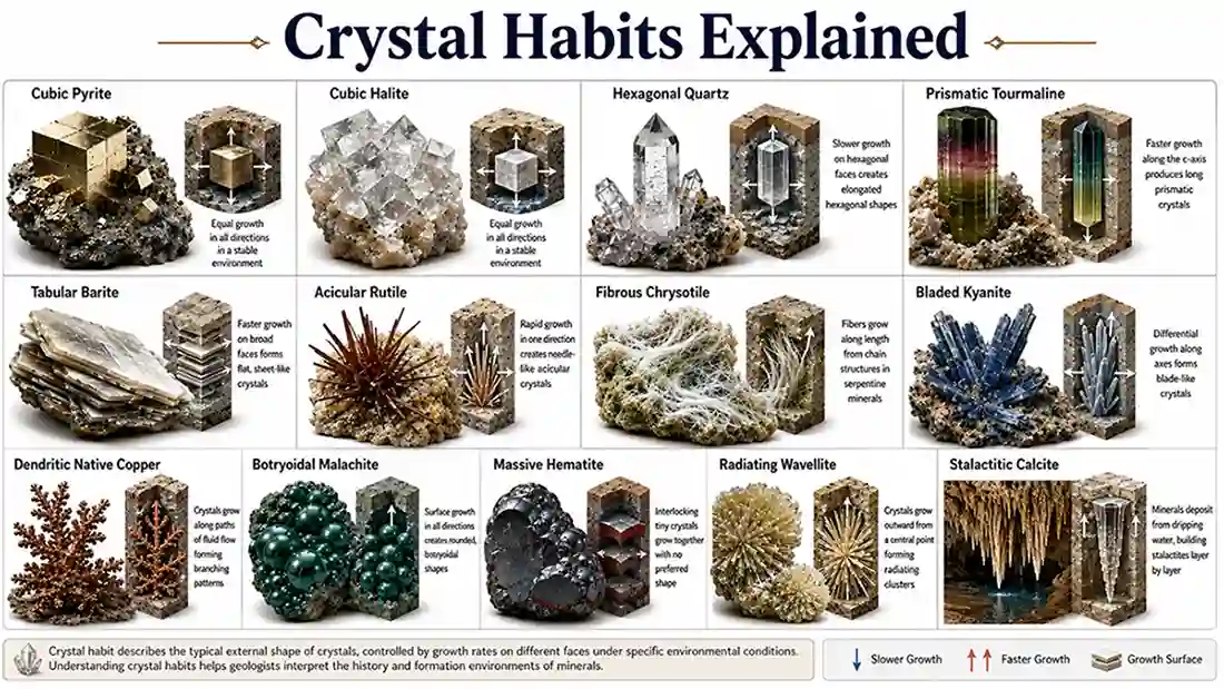 Crystal Habits Explained
