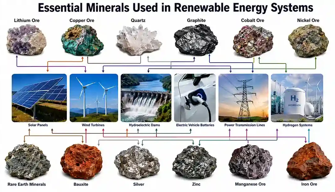 Essential Minerals Used in Renewable Energy Systems