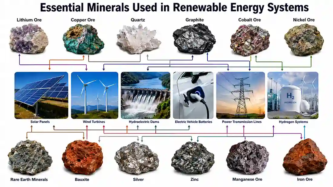 Essential Minerals Used in Renewable Energy Systems