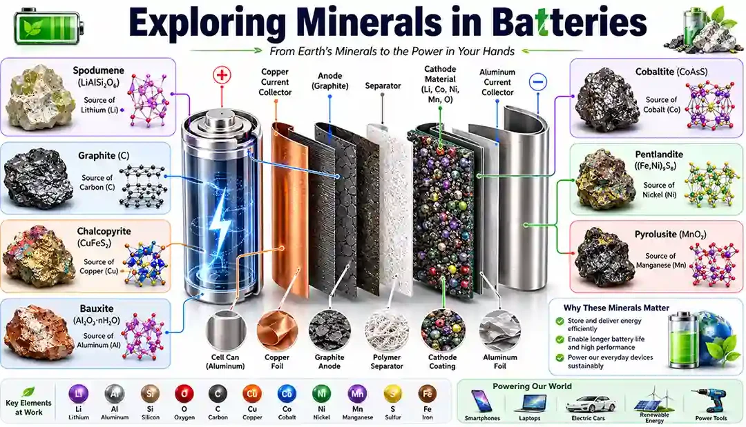 Exploring Minerals in Batteries