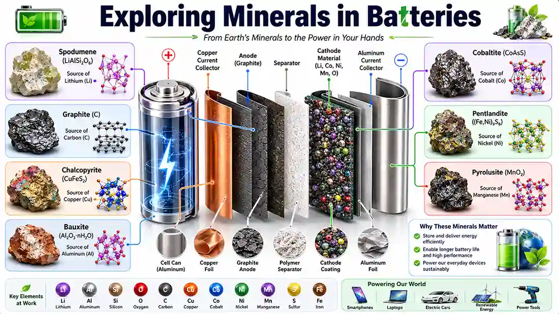 Exploring Minerals in Batteries