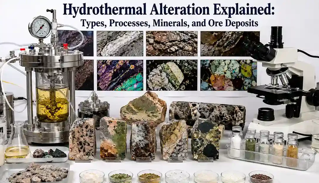 Hydrothermal Alteration Explained: Types, Processes, Minerals, and Ore Deposits